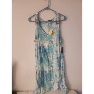 Cure. Size Large Womans dress Strap Sleeves Long Multicolor